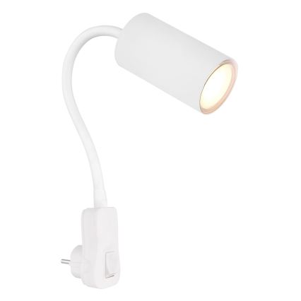 Globo - Aplique de parede com foco para tomada 1xGU10/35W/230V branco