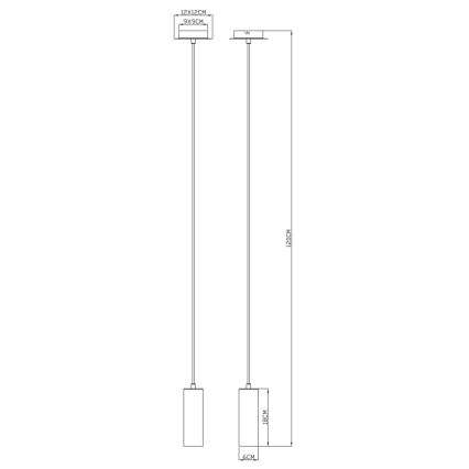 Globo - Candelabro suspenso 1xGU10/35W/230V preto