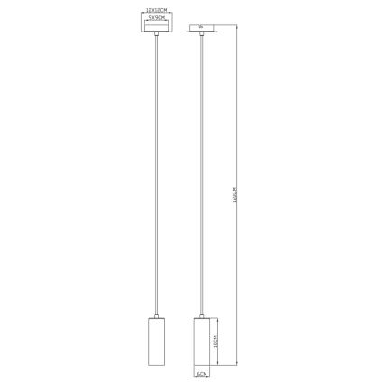 Globo - Candelabro suspenso 1xGU10/35W/230V cinzento/castanho