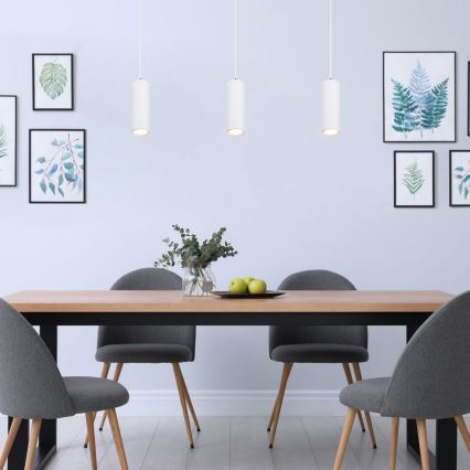 Globo - Candelabro suspenso 1xGU10/35W/230V branco