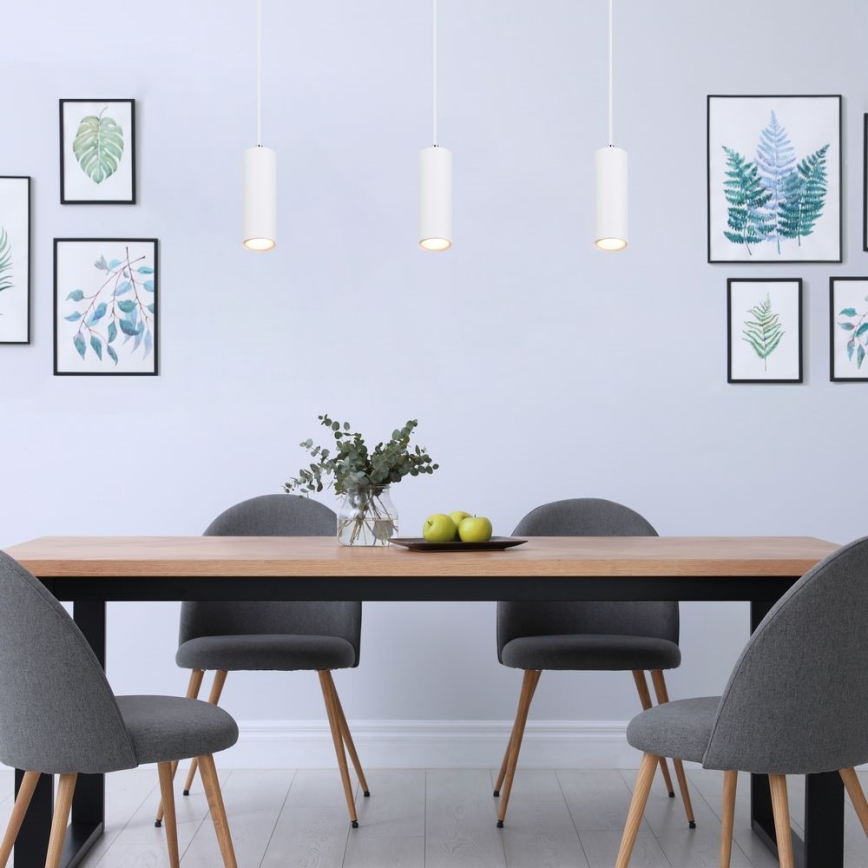 Globo - Candelabro suspenso 1xGU10/35W/230V branco