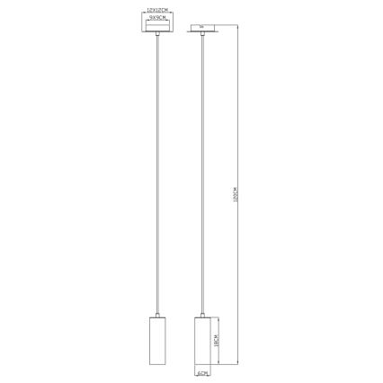 Globo - Candelabro suspenso 1xGU10/35W/230V branco