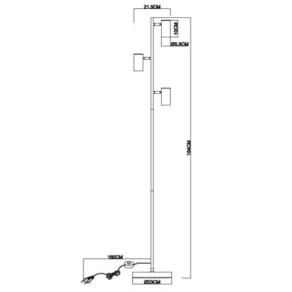 Globo - Candeeiro de pé 3xGU10/5W/230V