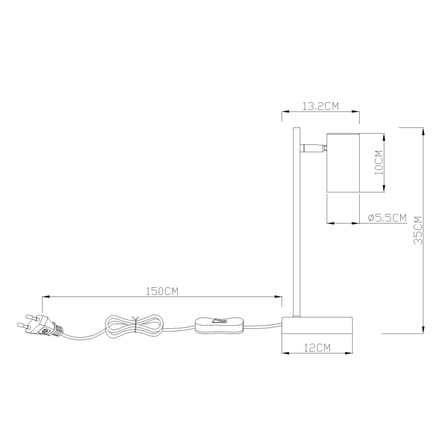 Globo - Candeeiro de mesa 1xGU10/5W/230V laranja