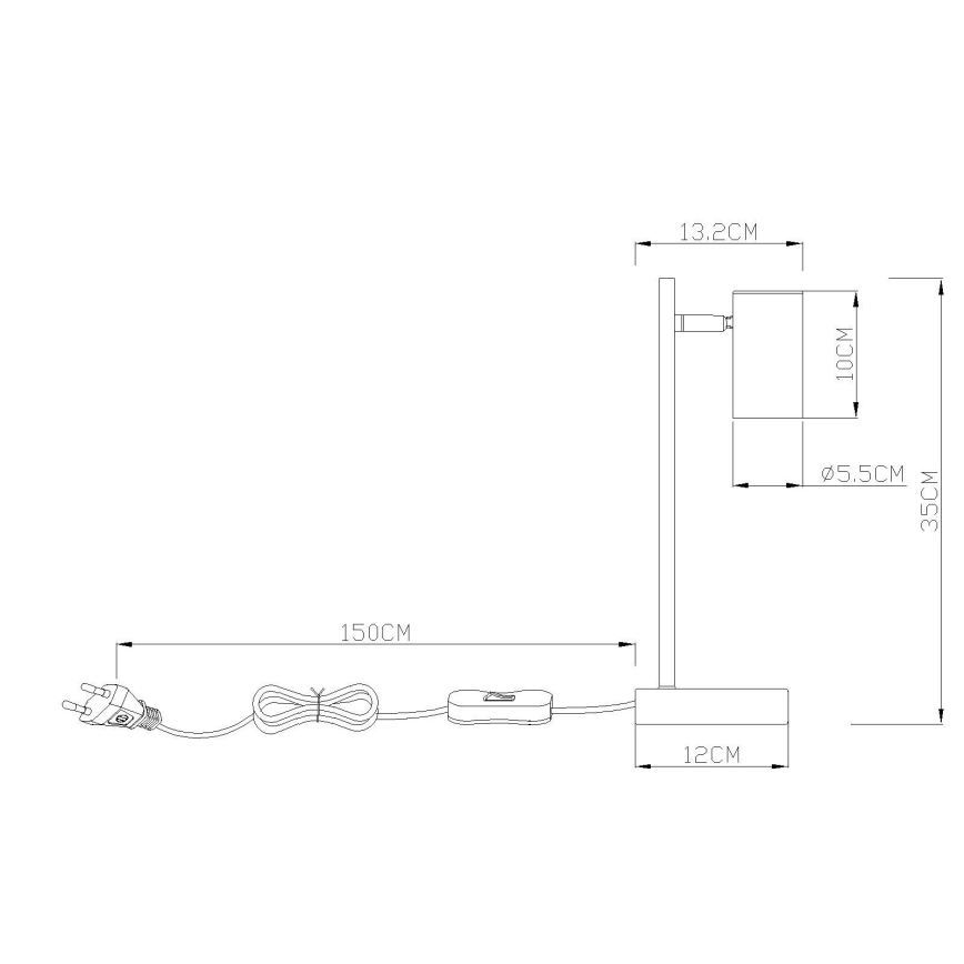 Globo - Candeeiro de mesa 1xGU10/5W/230V cinzento/antracite