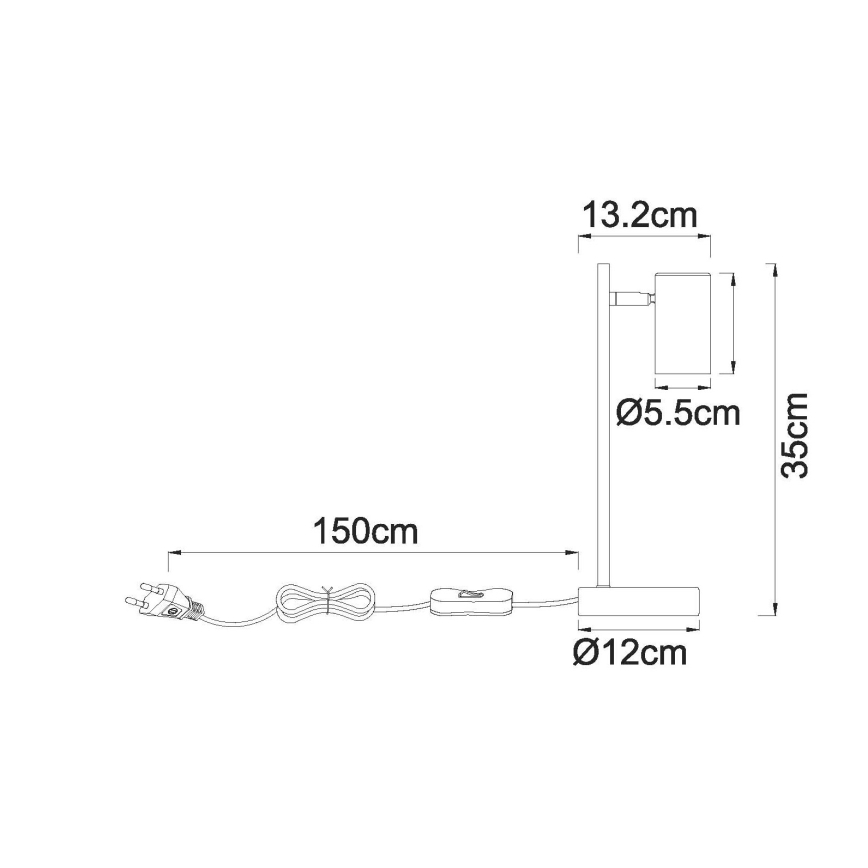 Globo - Candeeiro de mesa 1xGU10/5W/230V