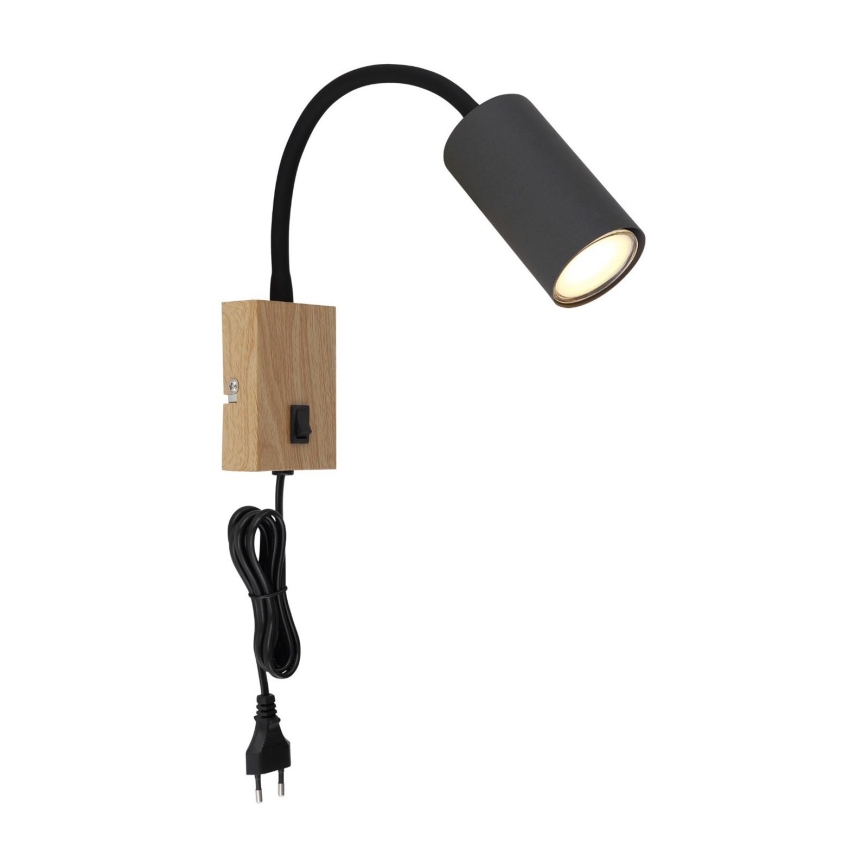 Globo - Candeeiro de parede flexível 1xGU10/25W/230V cinzento/castanho