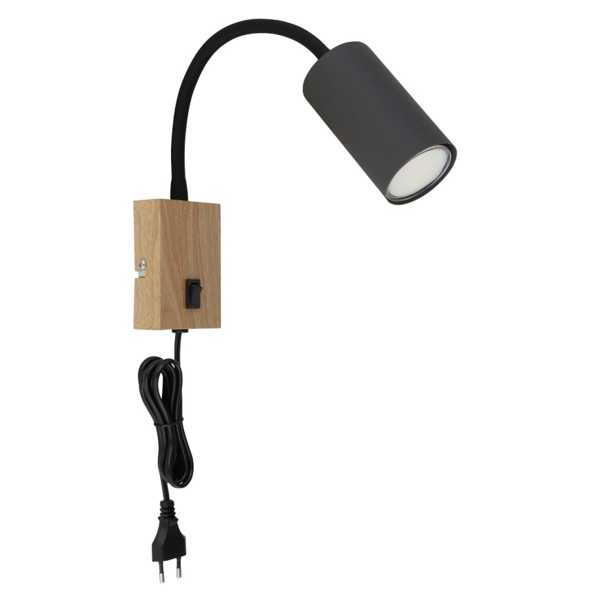 Globo - Candeeiro de parede flexível 1xGU10/25W/230V cinzento/castanho