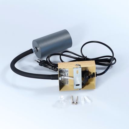 Globo - Candeeiro de parede flexível 1xGU10/25W/230V cinzento/castanho