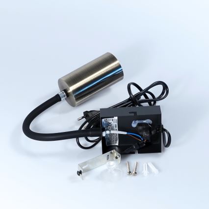 Globo - Candeeiro de parede flexível 1xGU10/25W/230V preto/latão