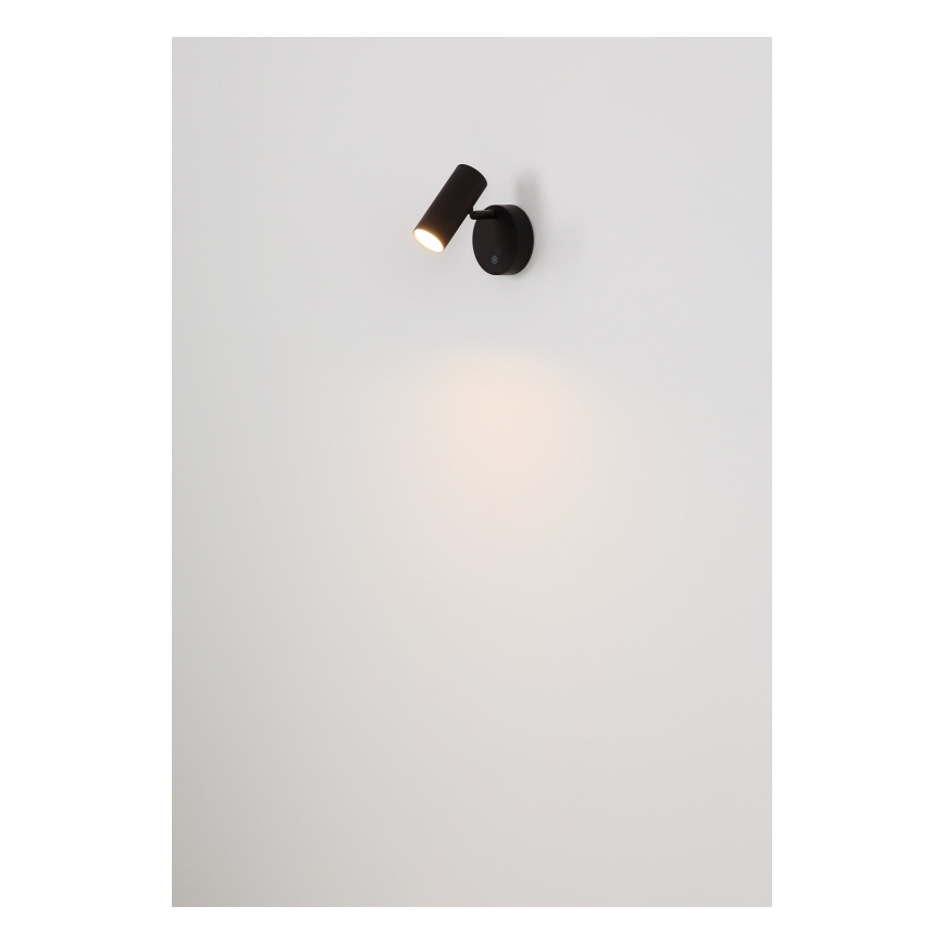 Globo - Aplique de parede spot LED recarregável e regulável LED/0,4W/3,7V 1800 mAh preto