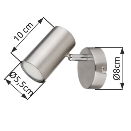 Globo - Foco de parede 1xGU10/25W/230V cromado mate