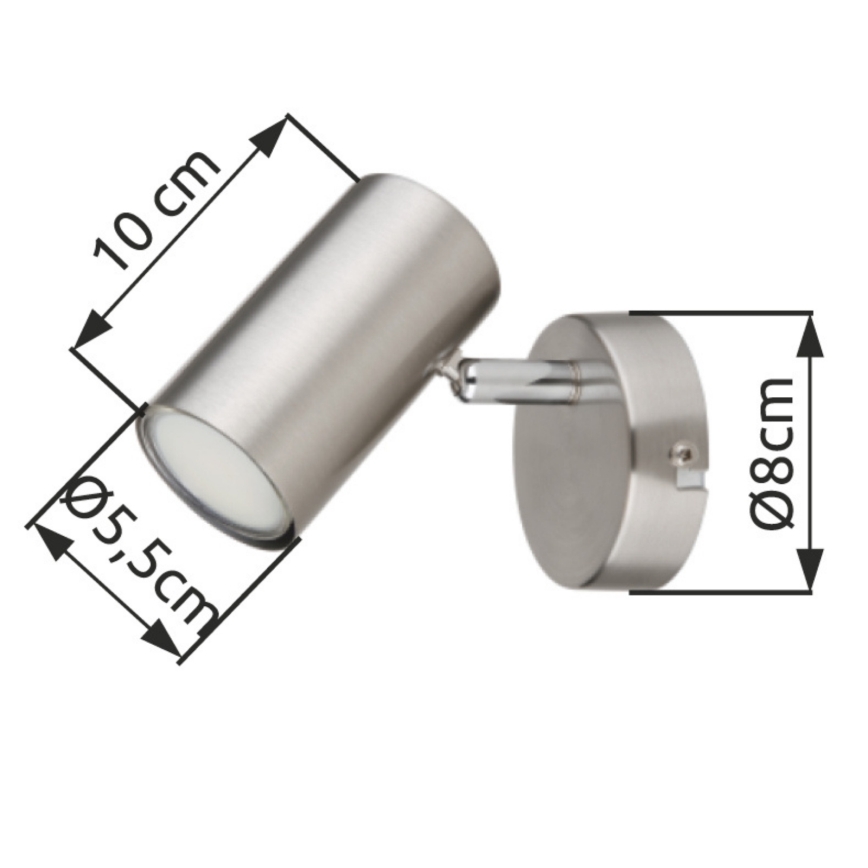 Globo - Foco de parede 1xGU10/25W/230V cromado mate