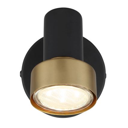 Globo - Foco de parede 1xGU10/25W/230V preto/dourado