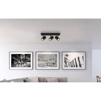 Globo - Foco 3xGU10/25W/230V preto