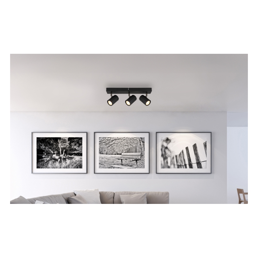 Globo - Foco 3xGU10/25W/230V preto