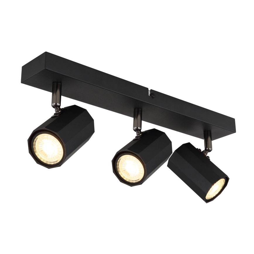 Globo - Foco 3xGU10/25W/230V preto