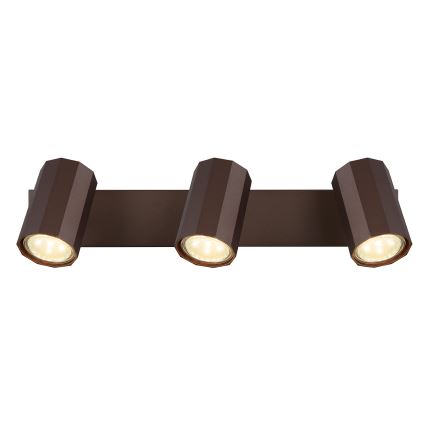 Globo - Foco 3xGU10/25W/230V castanho
