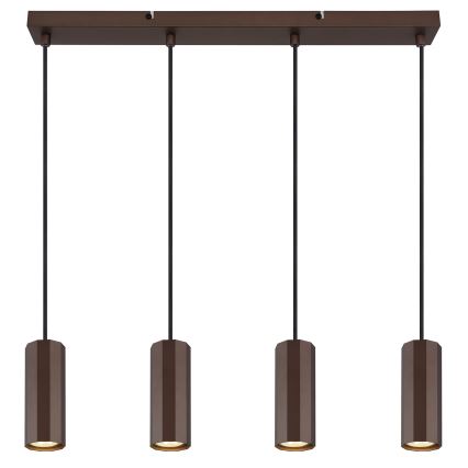 Globo - Candeeiro suspenso 4xGU10/25W/230V castanho