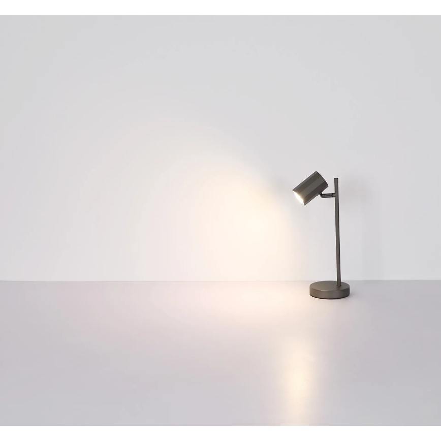 Globo - Candeeiro de mesa 1xGU10/5W/230V castanho