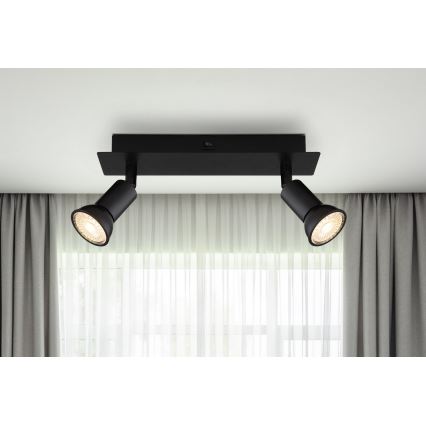 Globo - Foco 2xGU10/35W/230V preto