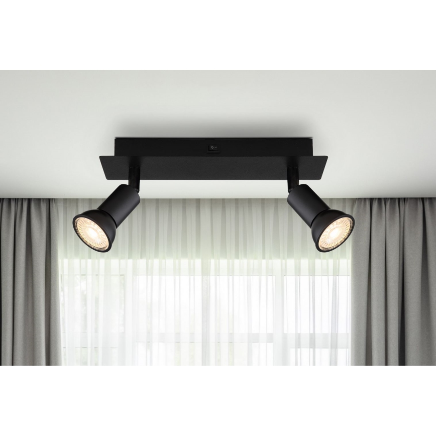 Globo - Foco 2xGU10/35W/230V preto