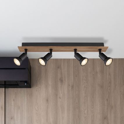 Globo - Foco 4xGU10/35W/230V madeira/metal