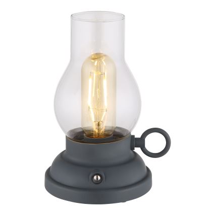 Globo - Lâmpada de mesa recarregável com toque, LED dimmerizável LED/1W/3,7V 1200 mAh antracite