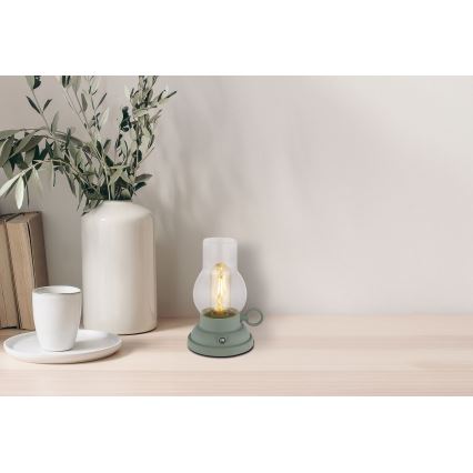 Globo - Lâmpada de mesa recarregável com toque, LED dimmerizável LED/1W/3,7V 1200 mAh verde