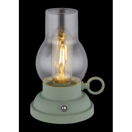 Globo - Lâmpada de mesa recarregável com toque, LED dimmerizável LED/1W/3,7V 1200 mAh verde