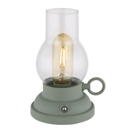 Globo - Lâmpada de mesa recarregável com toque, LED dimmerizável LED/1W/3,7V 1200 mAh verde