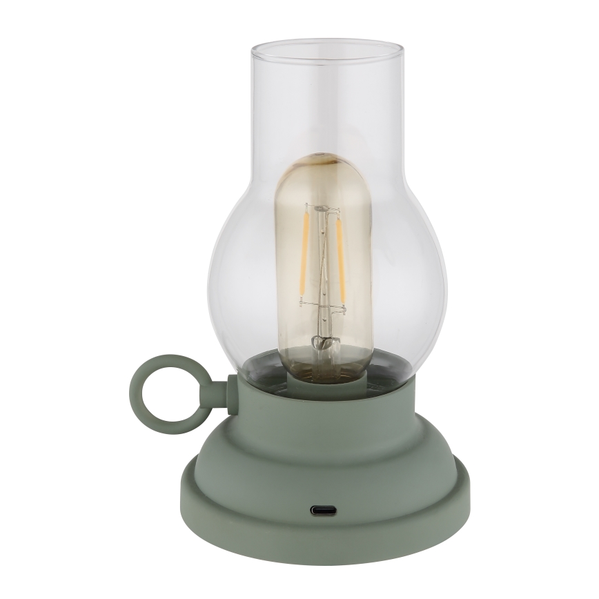 Globo - Lâmpada de mesa recarregável com toque, LED dimmerizável LED/1W/3,7V 1200 mAh verde