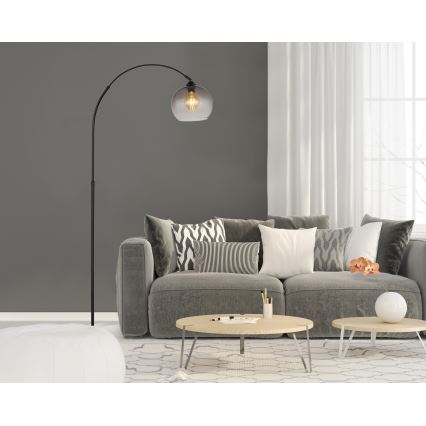 Globo - Candeeiro de chão 1xE27/60W/230V preto