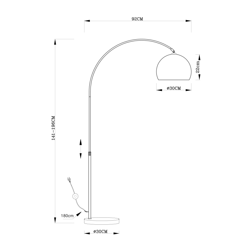 Globo - Luminária de piso 1xE27/40W/230V