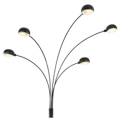 Globo - Candeeiro de chão 5xE14/40W/230V preto