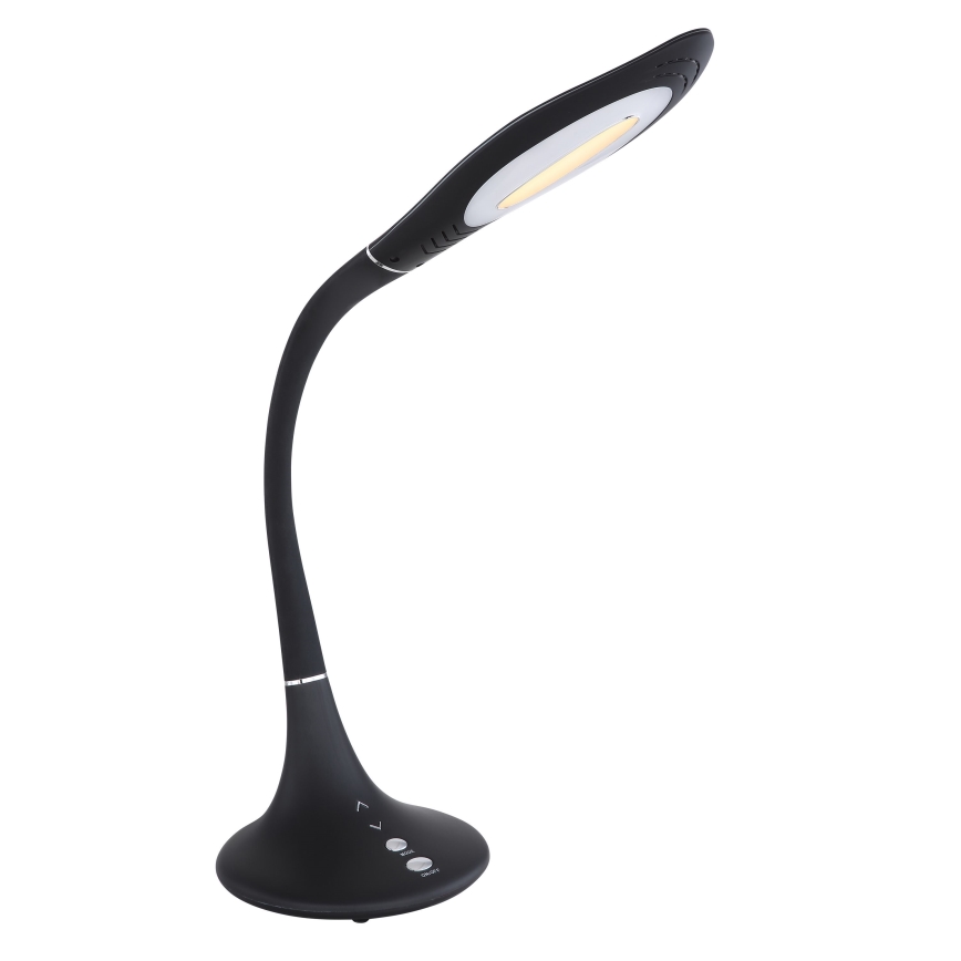 Globo - Lâmpada de mesa LED flexível com regulação por toque LED/9W/230V 3000/4000/6500K preta