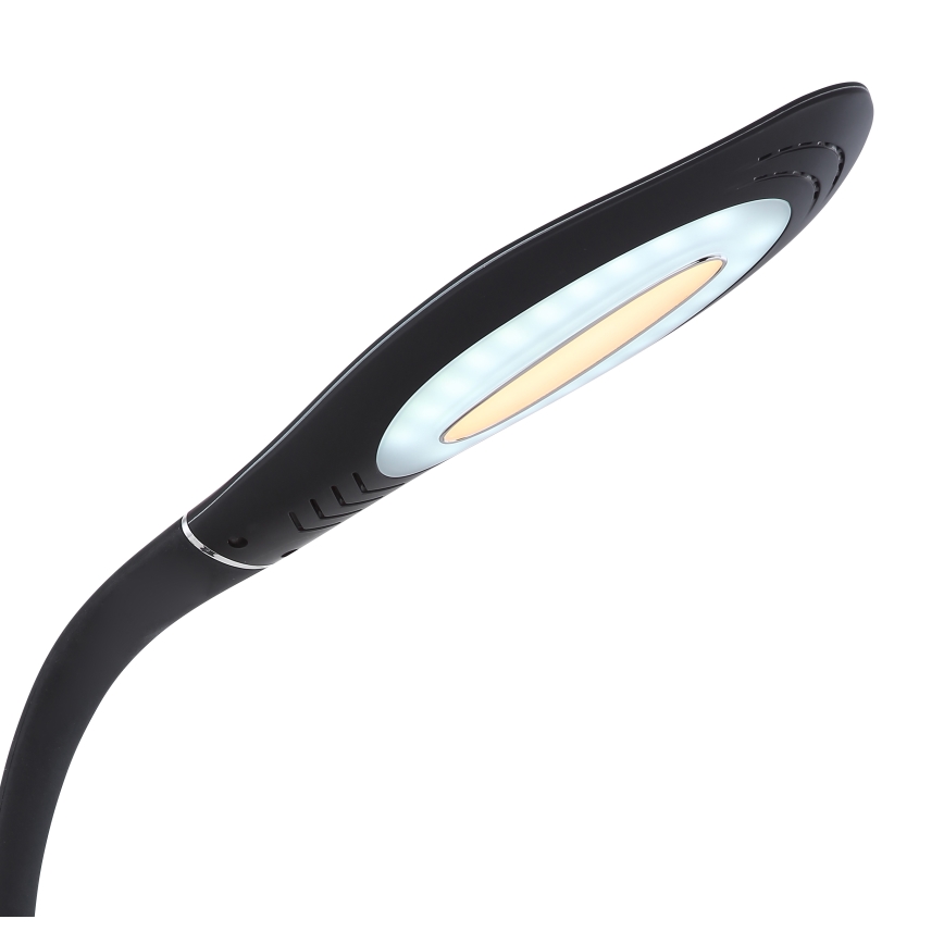 Globo - Lâmpada de mesa flexível LED tátil regulável LED/9W/230V 3000/4500/6500K preta
