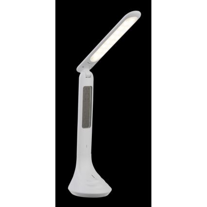 Globo - Candeeiro de Mesa LED Regulável Recarregável com Ecrã LED/4W/230V 2200 mAh Branco