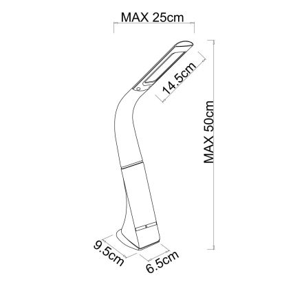 Globo - LED Lâmpada de Mesa Recarregável Tátil e Dimerizável LED/5W/5V 2200 mAh