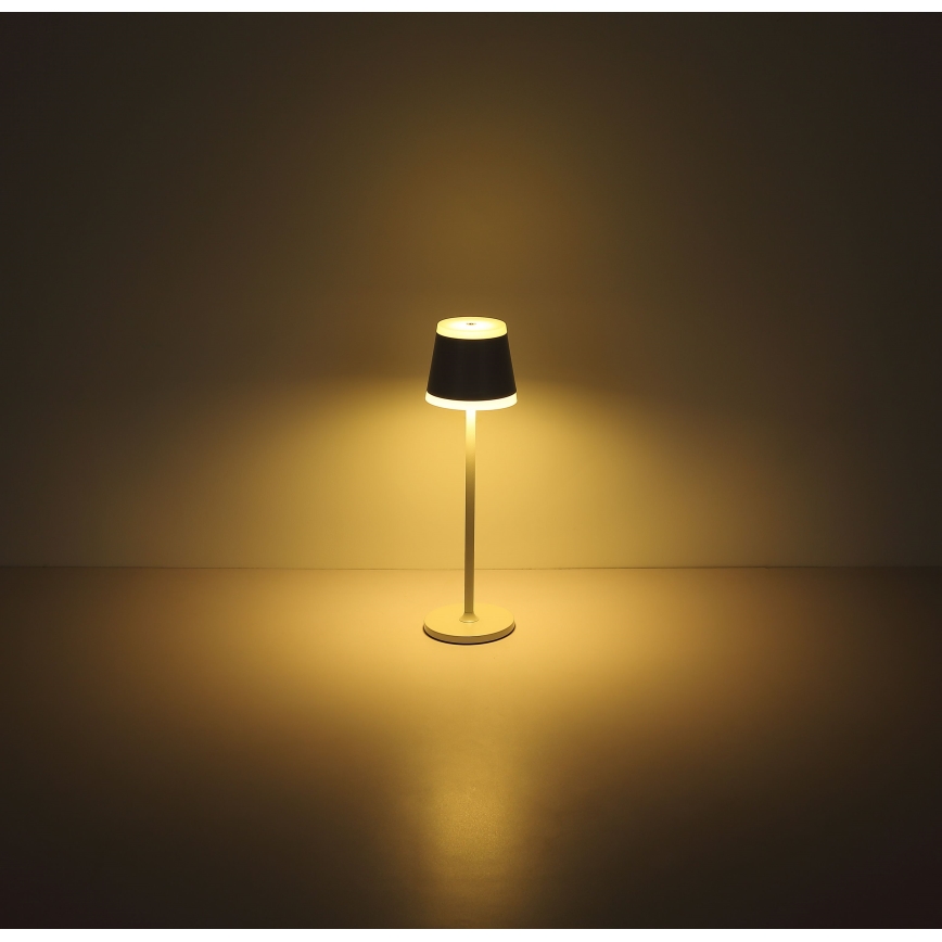 Globo - Lâmpada de mesa recarregável com toque, LED regulável LED/4,6W/230V 1800 mAh USB IP54 branca