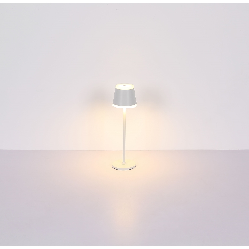 Globo - Lâmpada de mesa recarregável com toque, LED regulável LED/4,6W/230V 1800 mAh USB IP54 branca