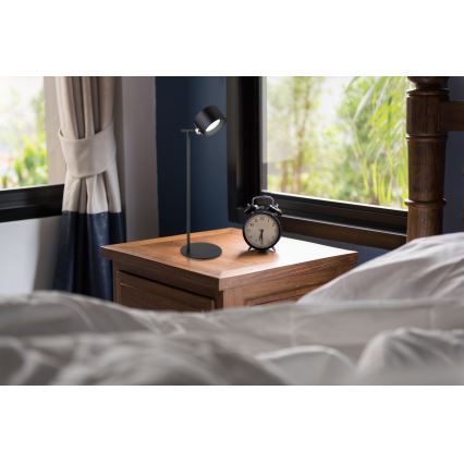 Globo - Lâmpada de mesa tátil LED regulável 4 em 1 LED/4W/5V 3000/4000/5000K 1200 mAh preta