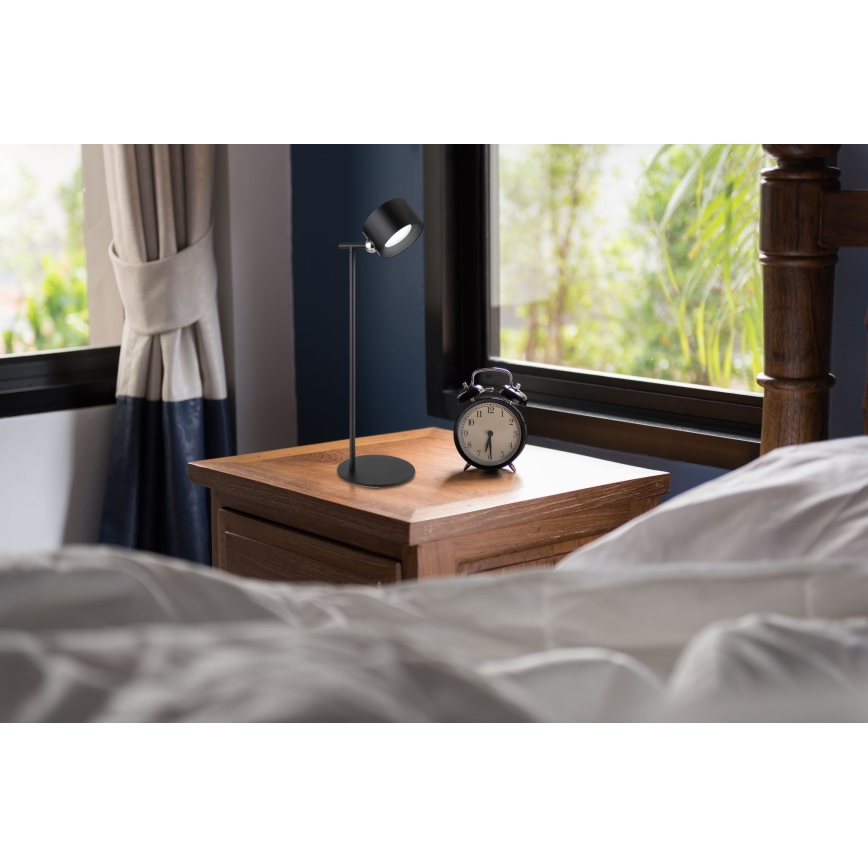 Globo - Lâmpada de mesa tátil LED regulável 4 em 1 LED/4W/5V 3000/4000/5000K 1200 mAh preta