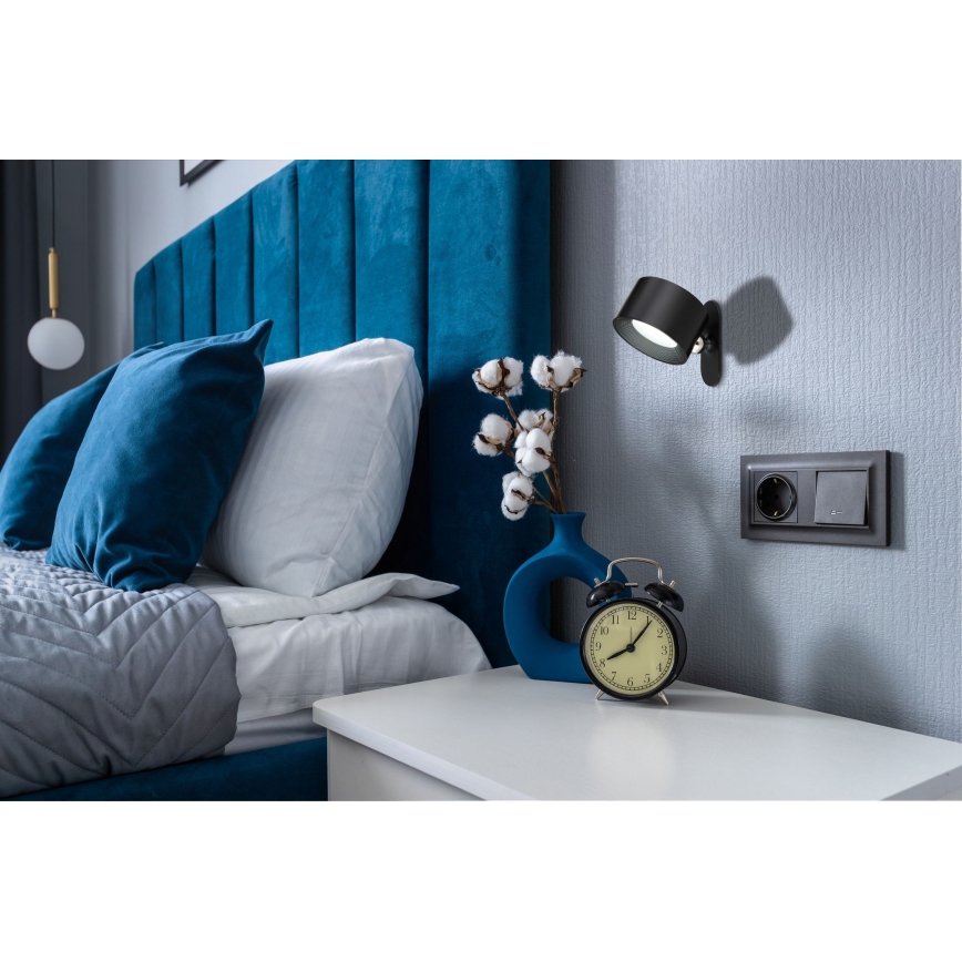 Globo - Lâmpada de mesa tátil LED regulável 4 em 1 LED/4W/5V 3000/4000/5000K 1200 mAh preta