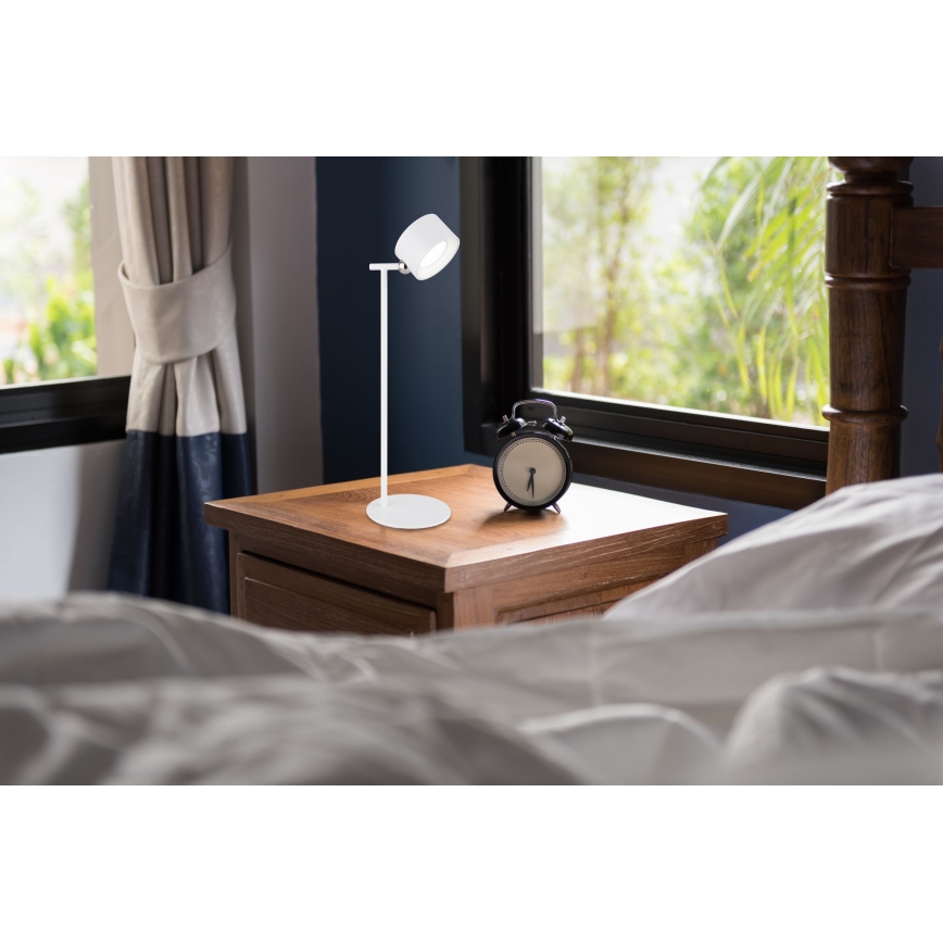 Globo - Lâmpada de mesa tátil LED regulável 4 em 1 LED/4W/5V 3000/4000/5000K 1200 mAh branca