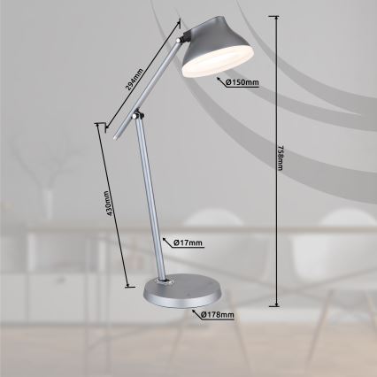 Globo - Candeeiro de mesa táctil LED com regulação LED/8W/230V