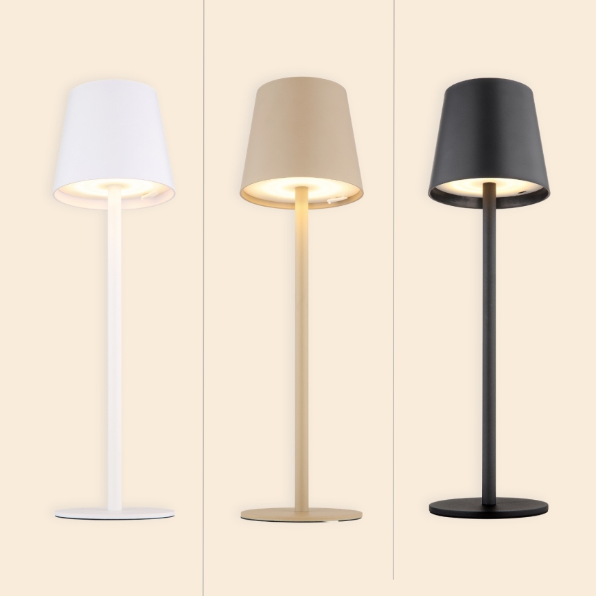 Globo - Candeeiro de exterior LED tátil regulável LED/3W/3,7V IP44 1800 mAh USB bege