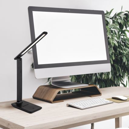 Globo - Lâmpada de mesa LED recarregável tátil dimerizável LED/4W/5V 2700/4000/6500K 1800 mAh preta