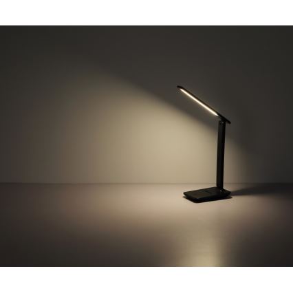 Globo - Lâmpada de mesa LED recarregável tátil dimerizável LED/4W/5V 2700/4000/6500K 1800 mAh preta