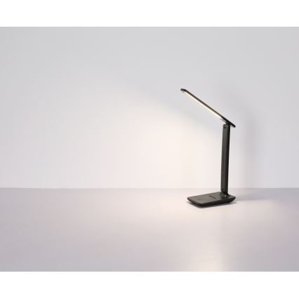 Globo - Lâmpada de mesa LED recarregável tátil dimerizável LED/4W/5V 2700/4000/6500K 1800 mAh preta